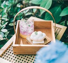 京都のカフェ「雲ノ茶」の夏は旬の桃が主役！もこもこの雲ノムース、紫陽花ソーダで暑さを吹き飛ばしましょ