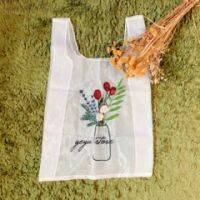 【エコバッグ】《フラワー刺繍×シースルー》が可愛い韓国のエコバッグ♡