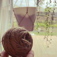 「麻紐だけで気楽に作る、マクラメ編み風ハンギング」 by y.pさん