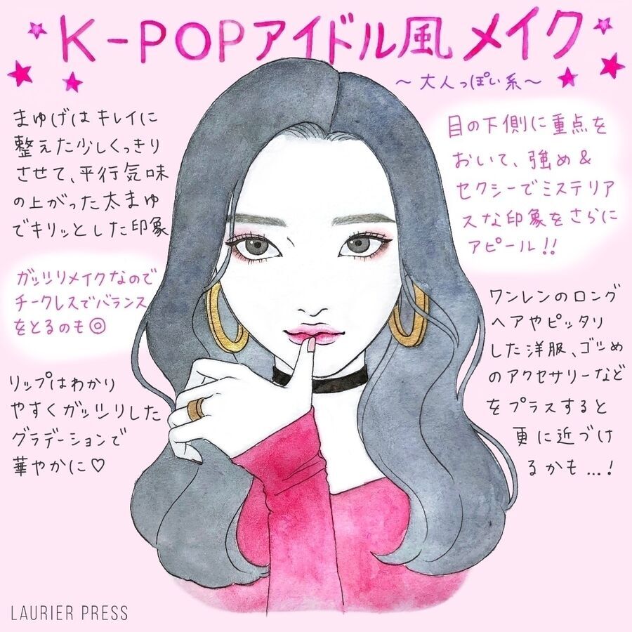 K-POPアイドル風メイクのコツ♡　かわいい系・かっこいい系の2パターン解説の2枚目の画像