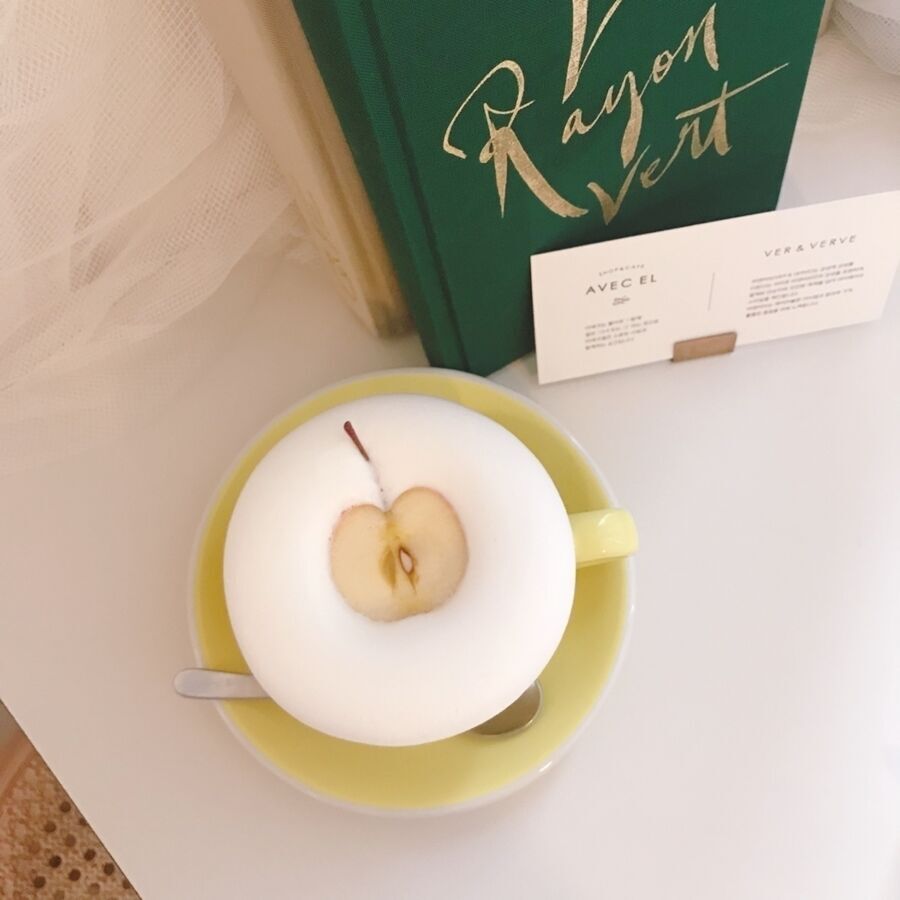 「りんごラテ」6500ウォン（約650円）