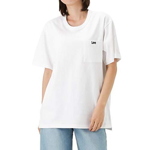 Lee リー Tシャツ 半袖 半袖Tシャツ クルーネック レディース ポケットクルーネックTシャツ ロゴ 無地 LT2802 ホワイト:M