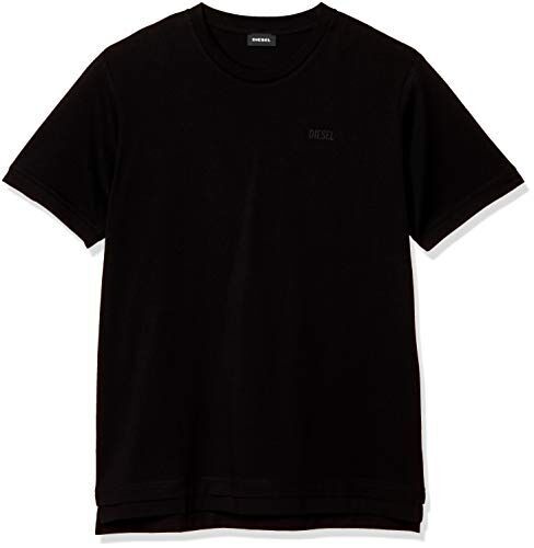 (ディーゼル) DIESEL メンズ Tシャツ ロゴ プリント ダブルレイヤー 半袖 A004000HAYU 3XL ブラック×グリーン 9XX