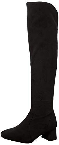 [オリエンタルトラフィック] ブーツ ロング ニーハイ レディース スクエアトゥ 美脚 ヒール 大きいサイズ 小さいサイズ 歩きやすい 1501 BLACK(20AW) 25.0 cm~25.5 cm E