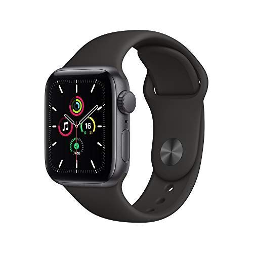 最新 Apple Watch SE(GPSモデル)- 40mmスペースグレイアルミニウムケースとブラックスポーツバンド