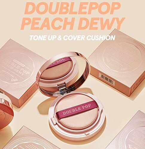 【キャンディラボ公式ストア】Doublepop Peach Dewy Cushion/ダブルポップピーチ クッションファンデ/正品・海外直送商品 [並行輸入品] (#21 Ivory Peach)