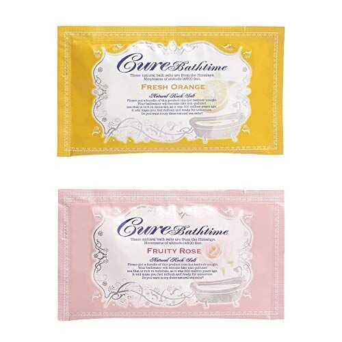 Cureバスタイム Bathtimeセット（フルーティローズの香り5包・フレッシュオレンジの香り5包 20g×10包セット）