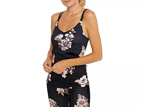 urbanretreat(アーバンリトリート) Multi cross back cami【03 Black Flower/S】