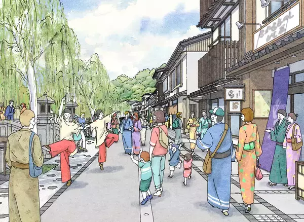 城崎温泉街の車の交通量を半減させる「交通社会実験」を11月13日(木)から16日(日)に実施