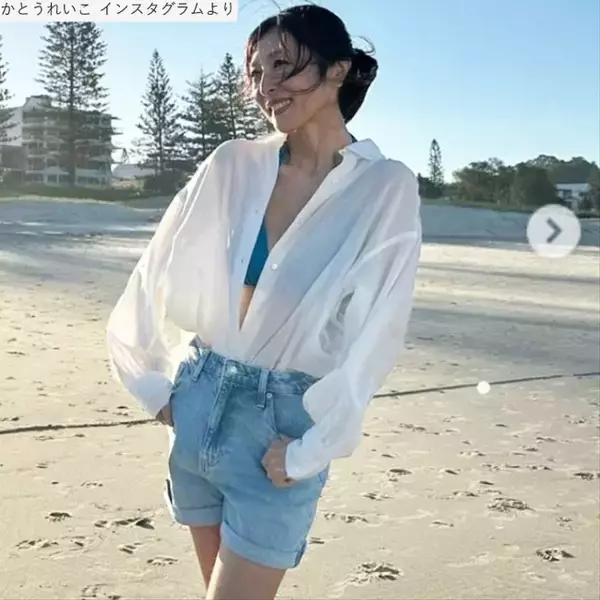 伝説のグラビアクイーン・かとうれいこ56歳、写真集のオフショットで魅了「美しすぎる」「スタイル抜群」