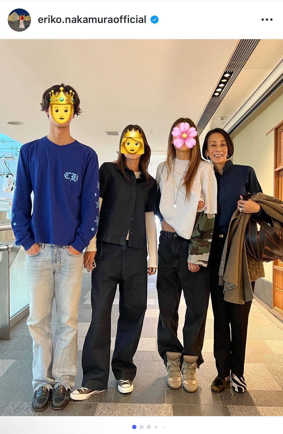 中村江里子、家族との東京滞在を報告 成長した子どもたちとの時間を満喫