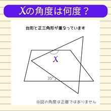 【角度当てクイズ Vol.811】xの角度は何度？