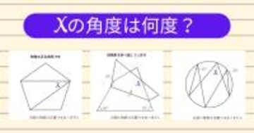 【角度当てクイズ Vol.1817】xの角度は何度?<全3問>