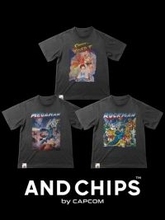 古着感がおしゃれ…！カプコンの新アパレルブランド「＆CHIPS」が発表ー第1弾は『ストリートファイター』『ロックマン』シリーズのヴィンテージ風Tシャツ