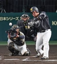 4番山川、期待に応える=プロ野球日本シリーズ・ソフトバンク