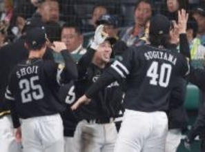 迎えられる野村 プロ野球