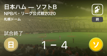 【NPBパ・リーグ公式戦ペナントレース】ソフトBが日本ハムを破る