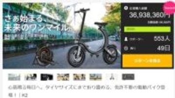 Makuake 開始初日に総応援金額1000万円突破！3段階の折り畳みでキャリーケースのように持ち運べる電動バイク「SWIFT HORSE K2」が最大29％OFFで7月9日まで実施