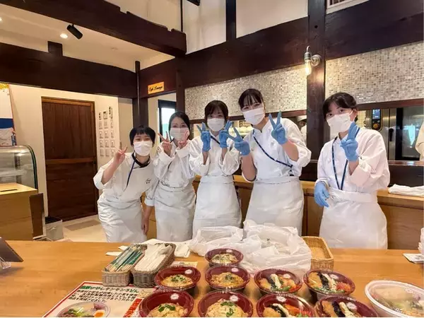 【国際調理製菓専門学校】地産地消!新潟県弥彦村の小麦を使用したうどんの販売実習を実施