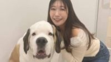 【 穂川果音 】「大きなわんちゃん」大型犬たちと癒やしのひととき フォロワー “犬の方が癒されてる”
