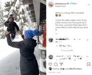 1歳児を積雪の中に投げた母親、批判の声に「安全に配慮した上で息子は楽しく遊んでいる」と猛反論（米）＜動画あり＞