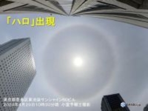 東京都心の空に「ハロ」出現　天気下り坂のサイン　関東のこのあとの天気は?