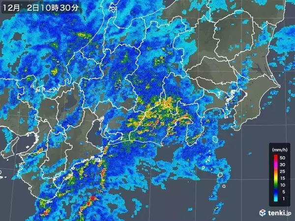 東海に活発な雨雲　関東も夕方まで激しい雨に注意