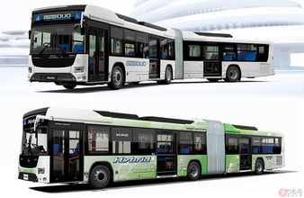 長い！ 全長18m「連節バス」発売 いすゞと日野、2年かけ開発 街の風景変わる？