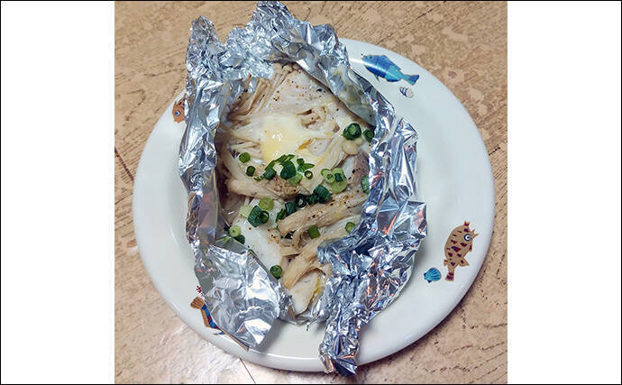 釣魚で作る「秋の味覚」レシピ:ネリゴのホイル焼き キノコとバターで食欲全開