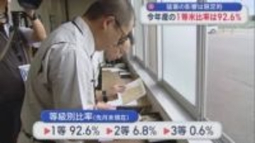 猛暑の影響は限定的 今年産の1等米比率は92.6%
