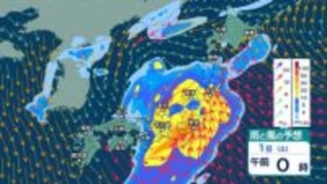 【大雨・暴風警戒】東日本と北日本では1日にかけて雷を伴った非常に激しい雨の恐れ 発達する低気圧の影響で北日本では暴風や高波に警戒【3時間ごとの雨風シミュレーション・31日正午更新】