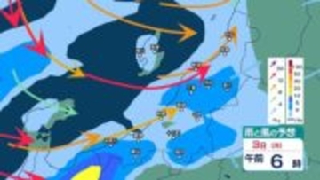 【新潟県の天気予報】あす2日はどしゃ降りの雨となる所も 沿岸部を中心に風も強まる見込み【3時間ごとの雨風シミュレーション・1日午後10時更新】
