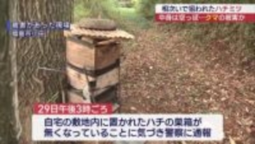 クマがハチミツ狙ったか 養蜂箱が被害に(福島)