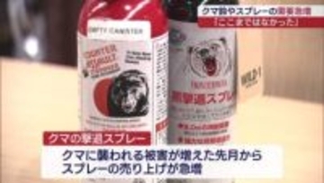 スプレーは品薄に…クマ対策グッズの売り上げが伸びる(福島)