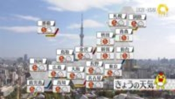 【天気】日中はほぼ全国的に晴れる見込み 北海道は北部は夕方以降、激しい雷雨の所も 九州や四国も夜は次第に雨