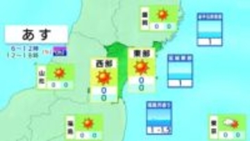 【30日宮城の天気】晴れる所が多く 洗濯日和・布団干し日和 tbc気象台(29日午後4時現在)