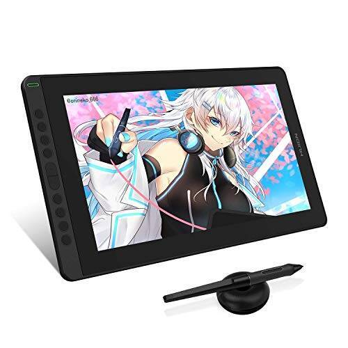 HUION 液タブ Kamvas 16 (2021) 15.6インチ液晶ペンタブレット 接続便利 Androidデバイス対応可能 Type-Cケーブル付き IPS 1920x1080 FHD Adobe RGB92%色域 220PPS 傾き検知機能搭載 ブルー