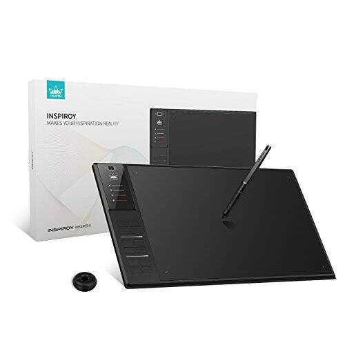 HUIONペンタブ傾き検知機能付き±60°ワイヤレス接続可、筆圧8192充電不要ペン、最新ドライバ、13.8 x 8.6インチ作業領域 12個のショートカットキーINSPIROY WH1409V2 (WH1409V2)