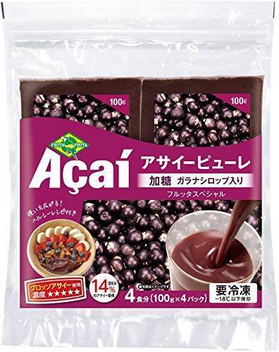 アサイースムージーミックス ガラナ入り冷凍ピューレ 100g×4パック×7袋セット