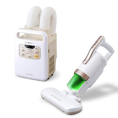 【セット買い】アイリスオーヤマ 布団乾燥機 ツインノズル + 布団クリーナー ハイパワー