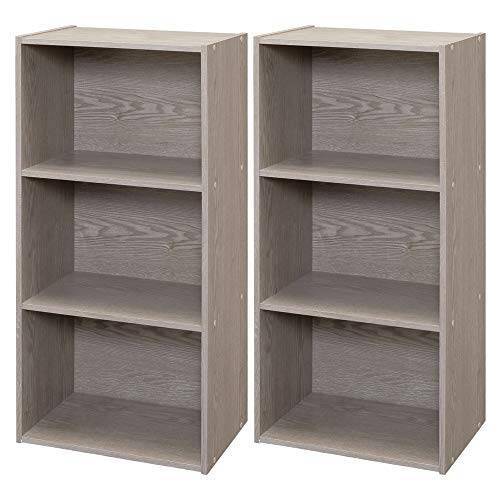 アイリスオーヤマ カラーボックス 3段 13色 2個セット 収納ボックス 本棚 幅41.5×奥行29×高さ88cm アッシュグレー CX-3