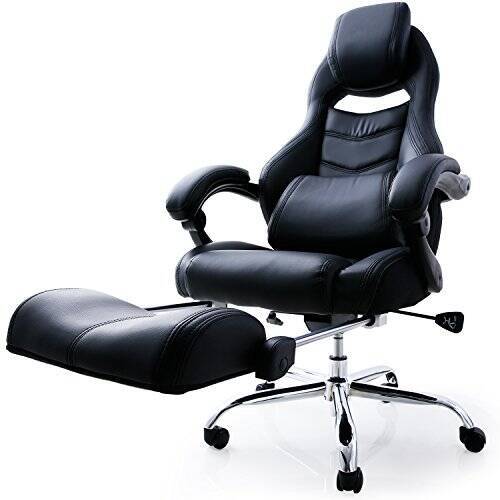 LOWYA ロウヤ ゲーミングチェア オフィスチェア デスクチェア 肉厚ボリューム ブラック