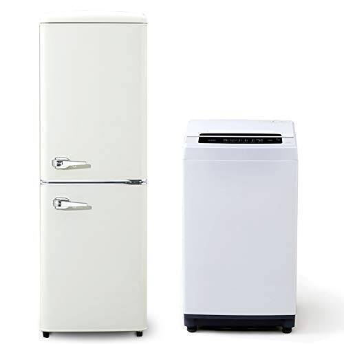 【新生活2点セット買い】アイリスオーヤマ 洗濯機 6kg + 冷蔵庫 142L オフホワイト