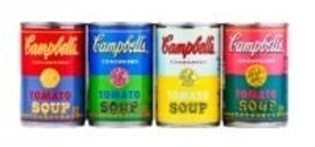 アンディー・ウォーホールのスープ缶限定販売