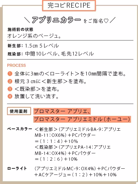 これさえスクショすれば理想のカラーになれる 完コピカラーレシピ ローリエプレス