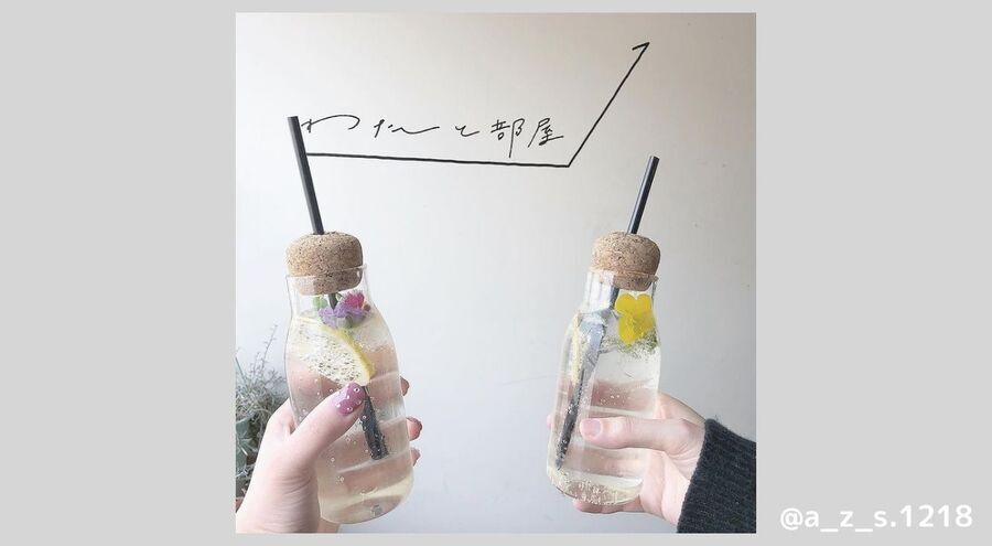 愛知県の『わたしとカフェ』でハーバリウムドリンクが自分で作れちゃう♡の2枚目の画像