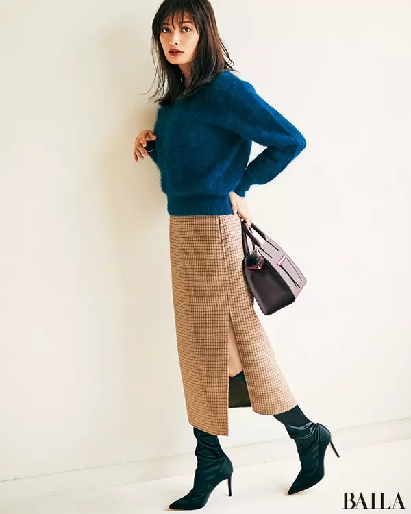 モテも着やせも ふわふわニット タイトスカート で18デートはじめ ローリエプレス