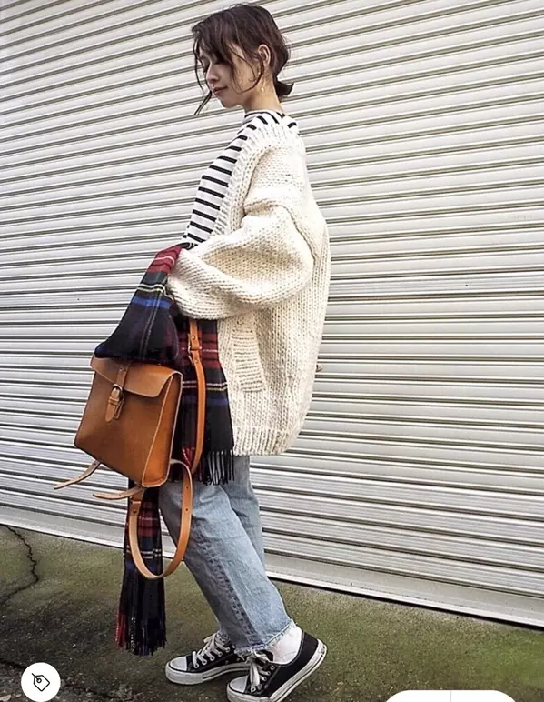 コーデ画像 重い冬コートからチェンジ 春色あったかカーディガンを着よう ローリエプレス