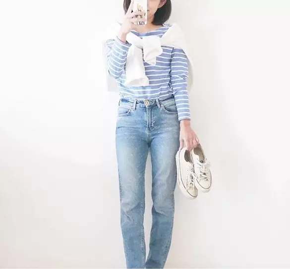 ユニクロのボーダーtで春の着まわし3コーデ ローリエプレス