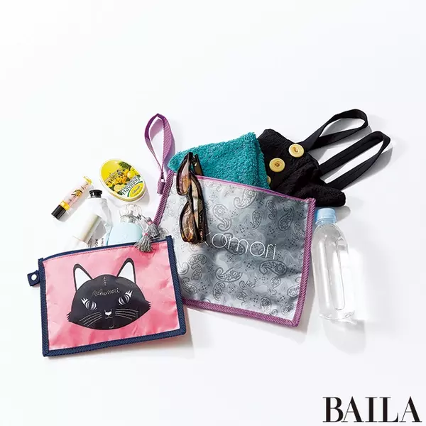 5月号付録速報 Mikomori Bailaコラボポーチ2個セット 人気スタイリストがプロデュース ローリエプレス